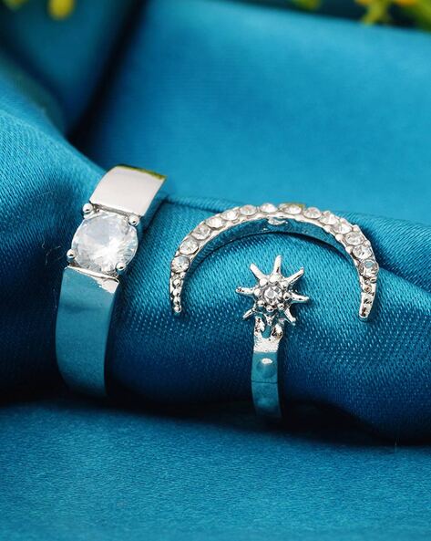 Semi Mount Half Moon Diamond Engagement Ring — Ouros Jewels