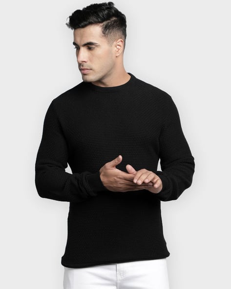 Crew Neck Mens Sweater Tom Tailor Denim Sweater Buy Black