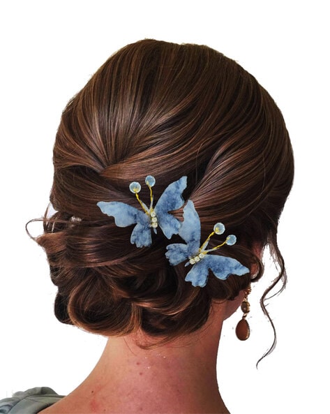 Grey flower hair clearance accessories