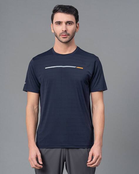 RED TAPE Regular Fit Striped Crew-Neck T-Shirt