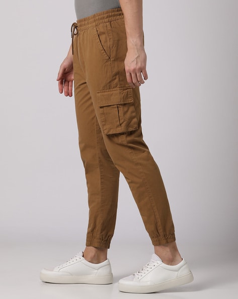 Tan cargo joggers hot sale