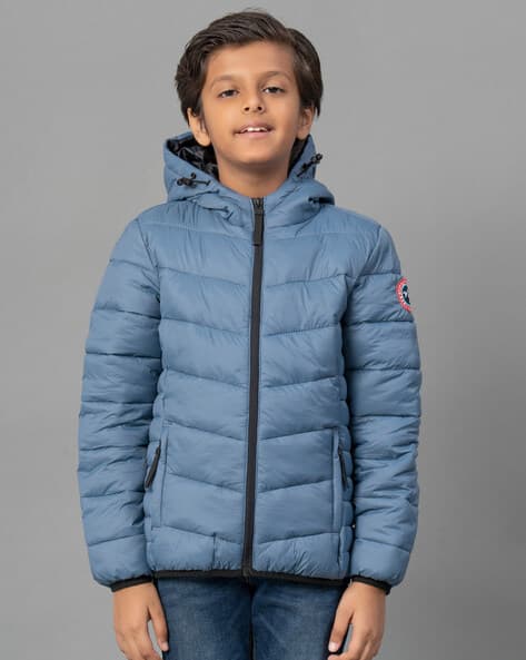Red tape teal quilted hooded jacket Outlet