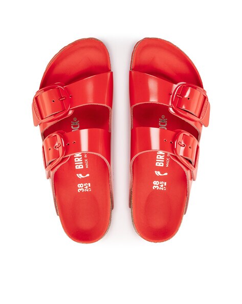 Buy High Shine Tomato Flat Sandals for Women by Birkenstock Online