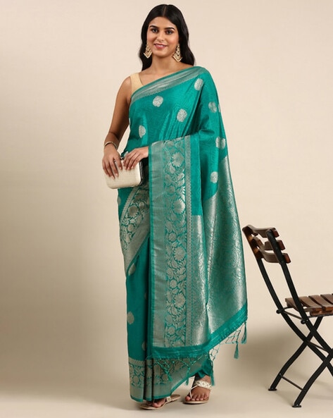 Buy Green Silk Saree online-Karagiri