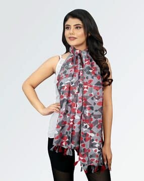 matchitt Women Printed Scarf with Tassels-picture-20