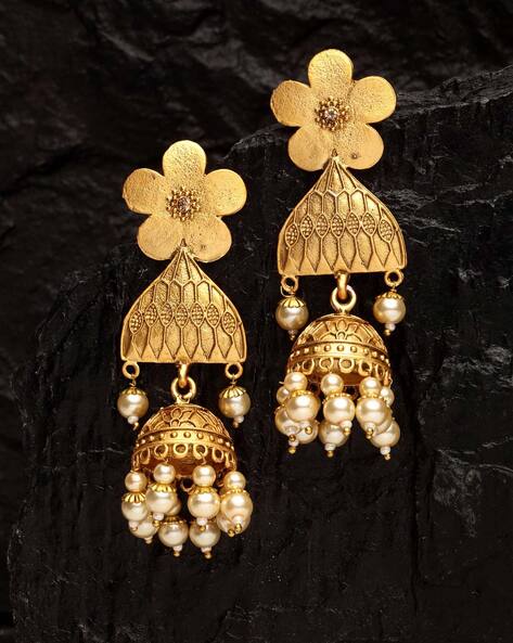 Buy PANASH Multicolored Gold Plated Kundan Stone Peacock Shaped