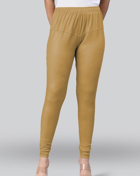Buy SWIFFIN Golden Free Size Churidar Length Cotton stretchable Premium  Leggings For Women CHU-LG10-GOLDEN Online at Best Prices in India - JioMart.