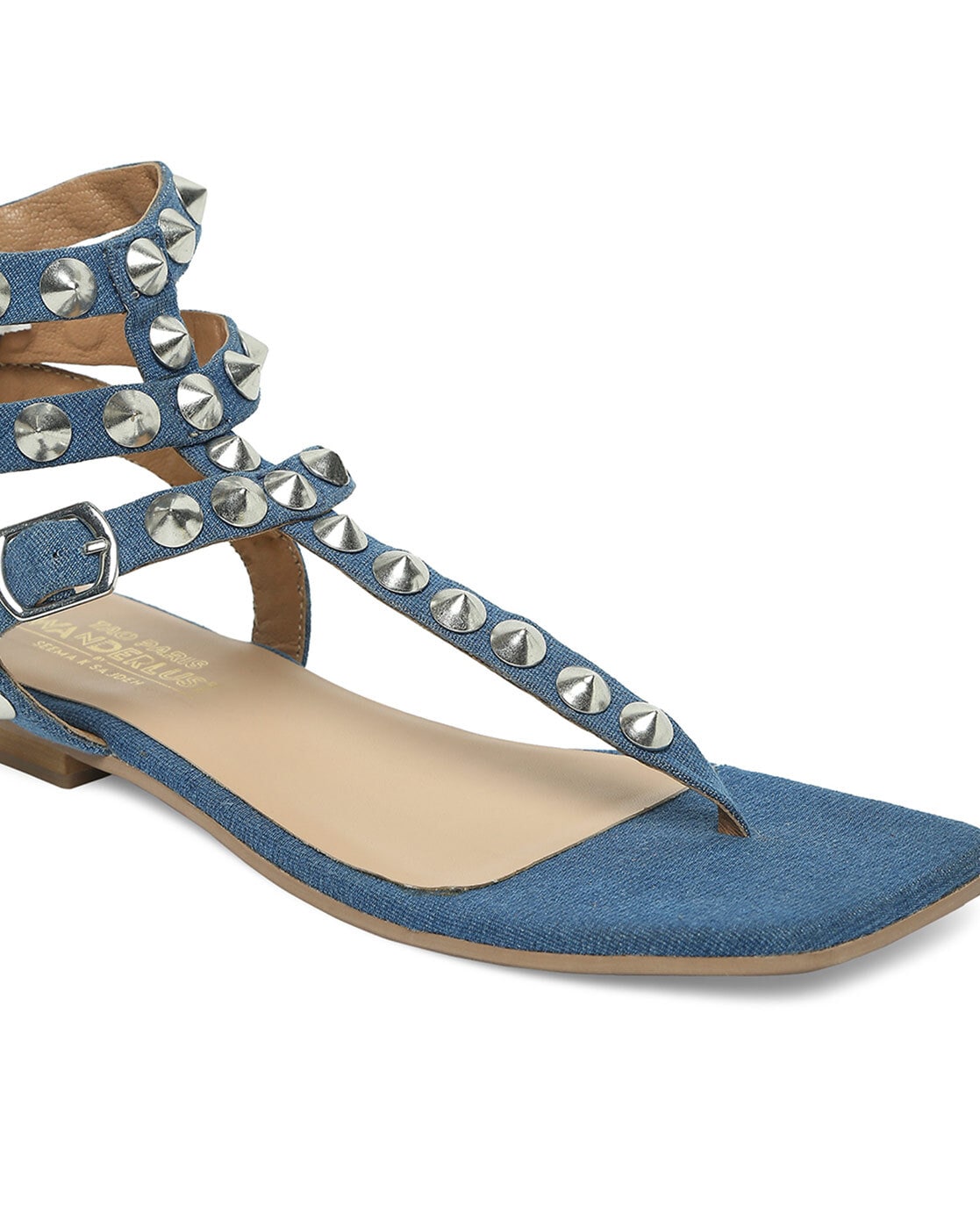 Blue discount gladiator sandals