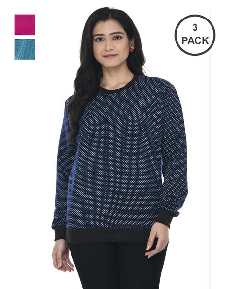 Pack Of 3 Printed Sweatshirt For Girls & Women
