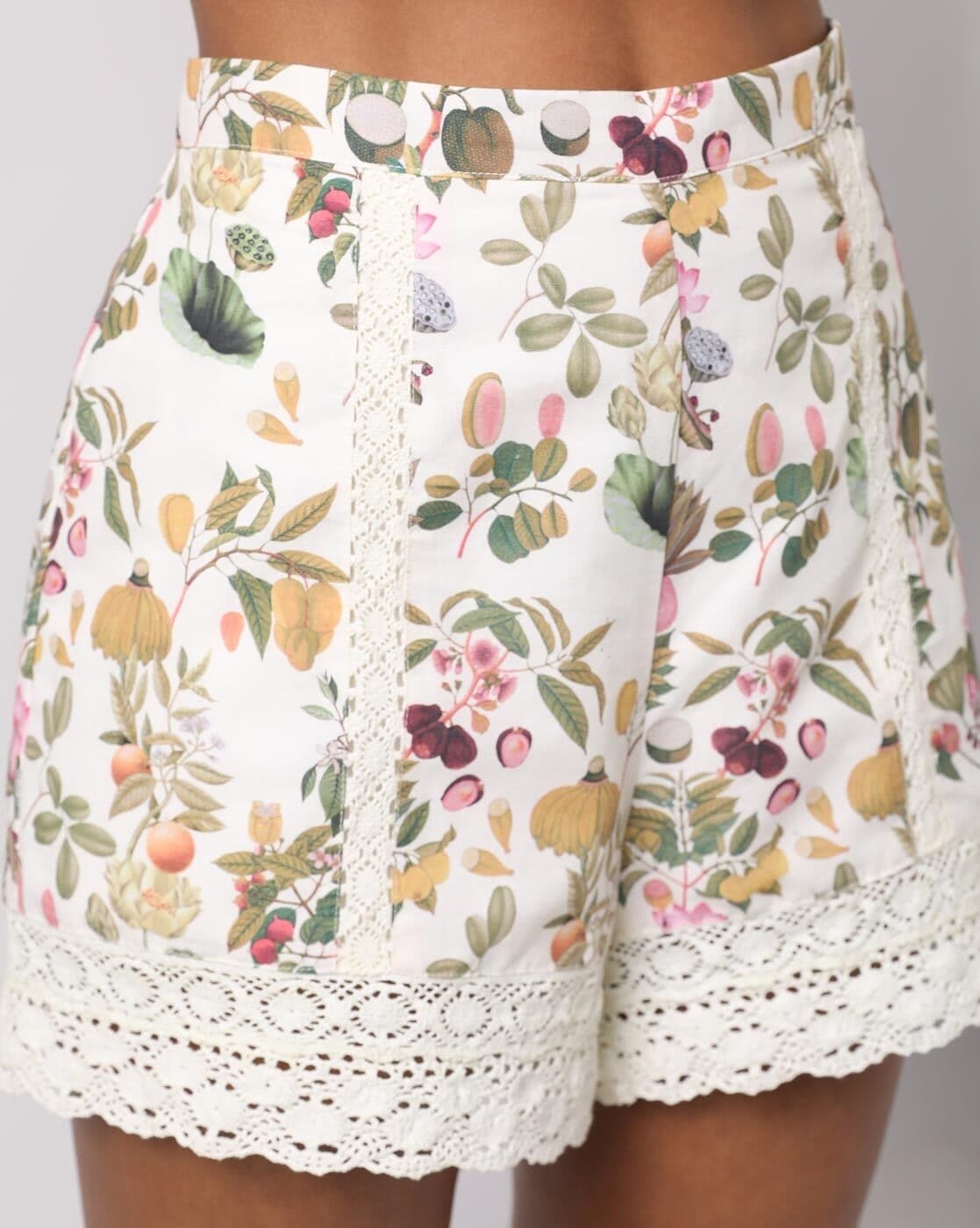 Plus Jersey Knit Floral Flowy Shorts
