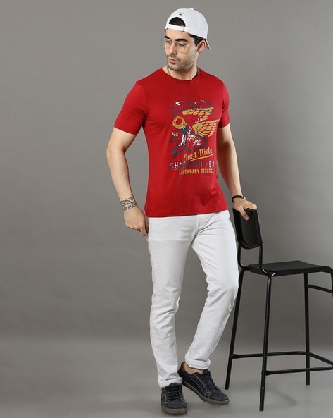 Buy Red Tshirts for Men by COOL COLORS Online Ajio