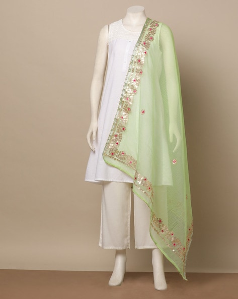 Kota Gota Patti Embroidered Cotton Dupatta Price in India