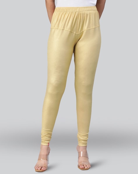 Buy online Gold Polyester Leggings from Capris & Leggings for Women by  Carnival for ₹609 at 45% off | 2024 Limeroad.com
