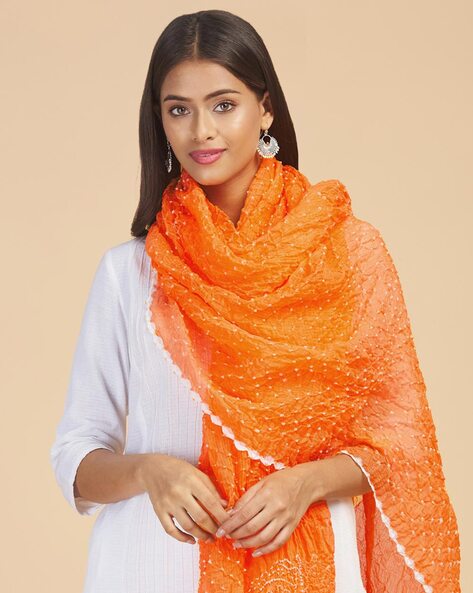 Textured Cotton Silk Dupatta Price in India