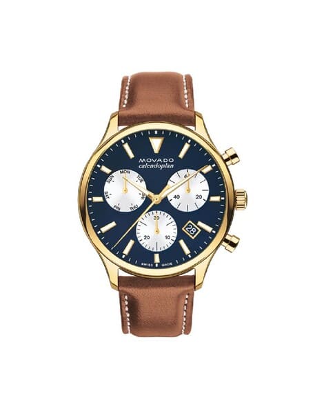 3650148 Chronograph Watch with Leather Strap