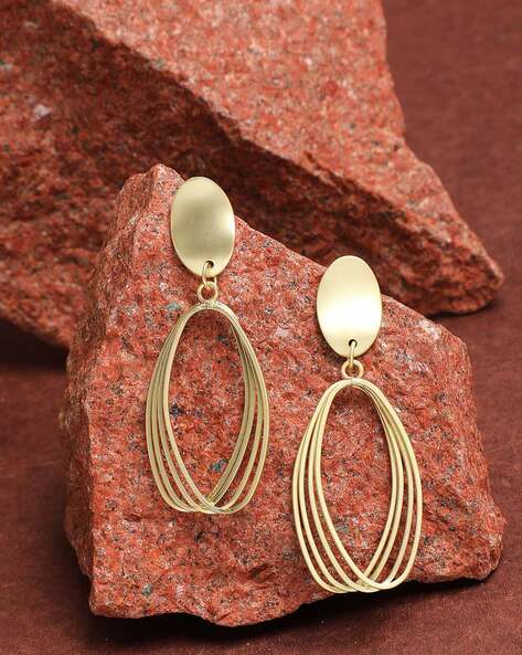 Handmade Jewelry Wren Gold Hoop with Bar Earring Liz James Designs