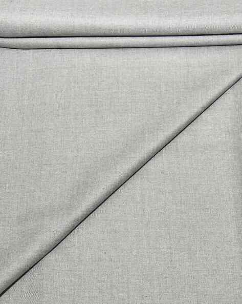 Only Vimal Light Gray Self Design Trouser Fabric (Size: 1.2 Metre)