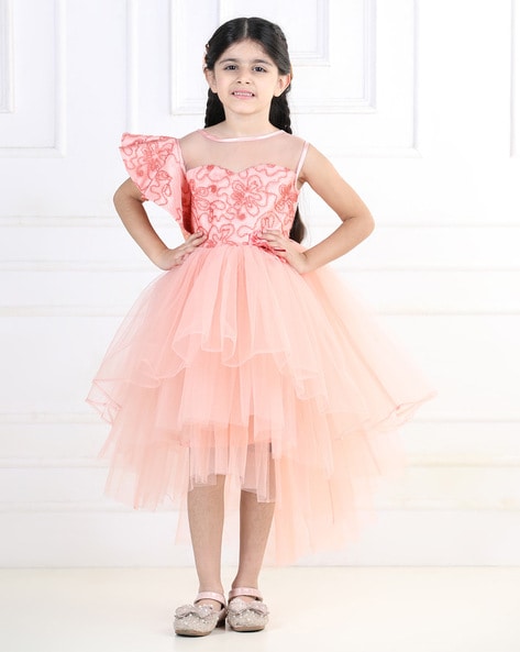 Toy Balloon Kids Pink hi-Low Girls Dress : Amazon.in: Clothing & Accessories