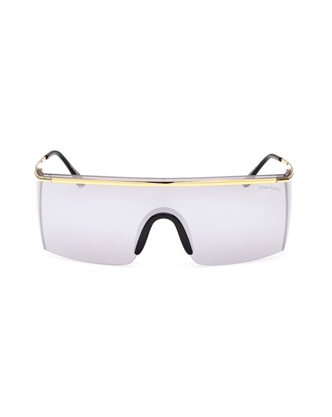 Buy Tom Ford FT0980 00 30C UV-Protected Full-Rim Shiel Sunglasses | Gold  Color Men | AJIO LUXE