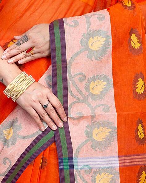 Shop Orange designer Saree Blouses for Women Online | Aza Fashions