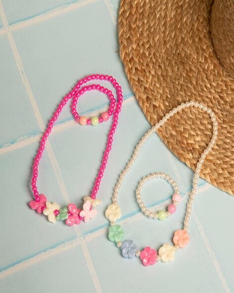 Buy Pink Fashion Jewellery for Girls by JEWELZ Online | Ajio.com