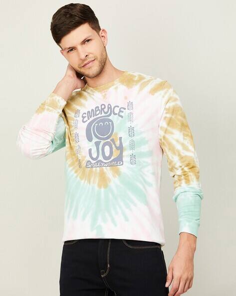 Typographic Print Crew-Neck Sweatshirt