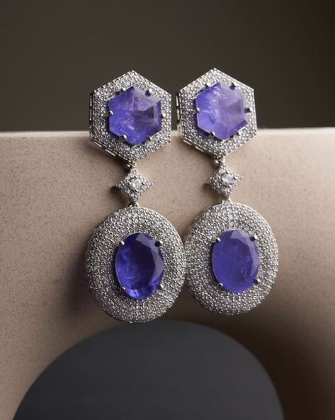 Handmade Monalisa Gemstone Drop Earrings 18kt gold plating – Her Treasure