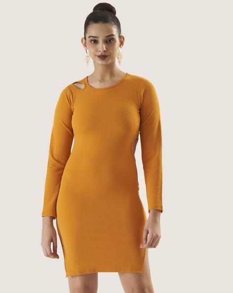 Buy Mustard Dresses for Women by 14 FAB Online | Ajio.com