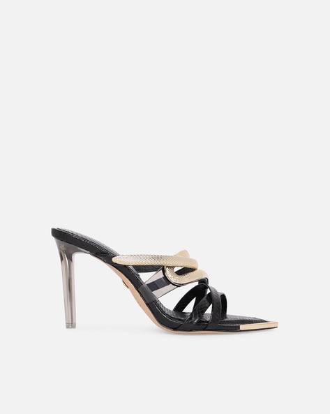 ALDO Camy Gold Metallic Strap Sandals | Lyst