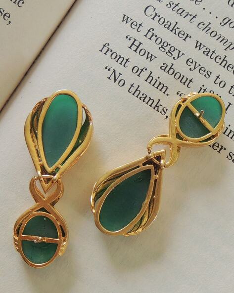 Crystal Earrings For Women - Gold Dangle Earrings by Natural Artist