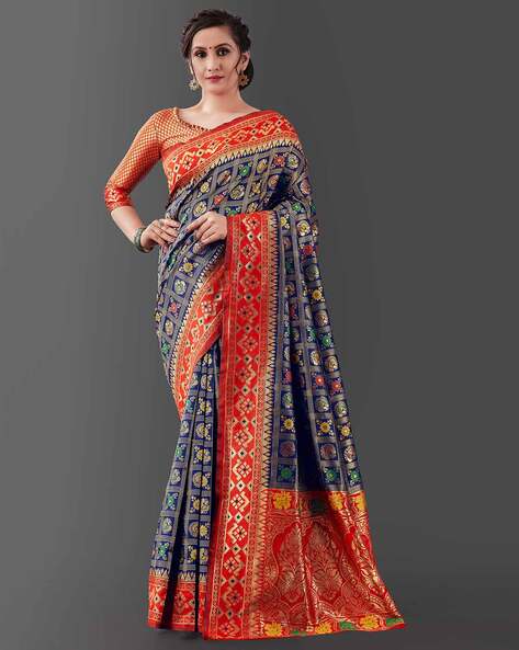 Buy Blue Sarees for Women by Limdo Online