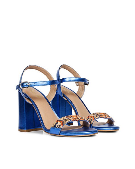 Royal blue strappy discount sandals