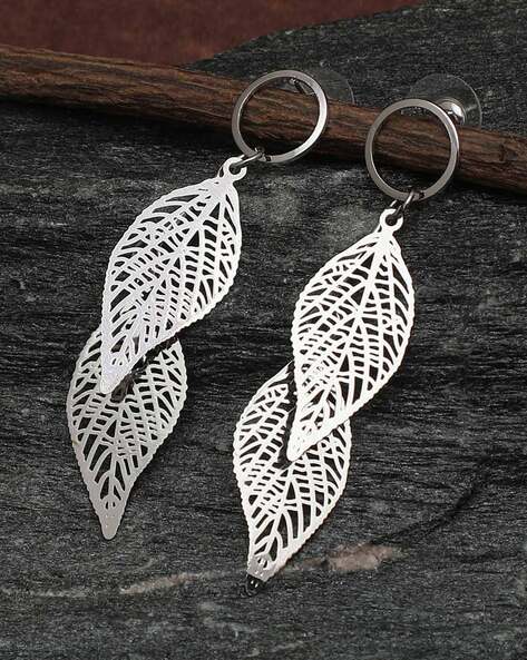 Three Leaf Silver Pendant & Earring Set – SILBERUH