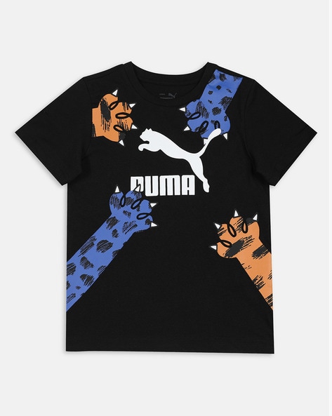 Puma Logo Print Round-Neck T-Shirt