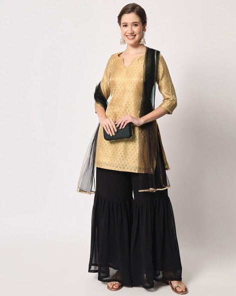 Katan Silk Golden Print Kurtis Online Shopping for Women at Low Prices