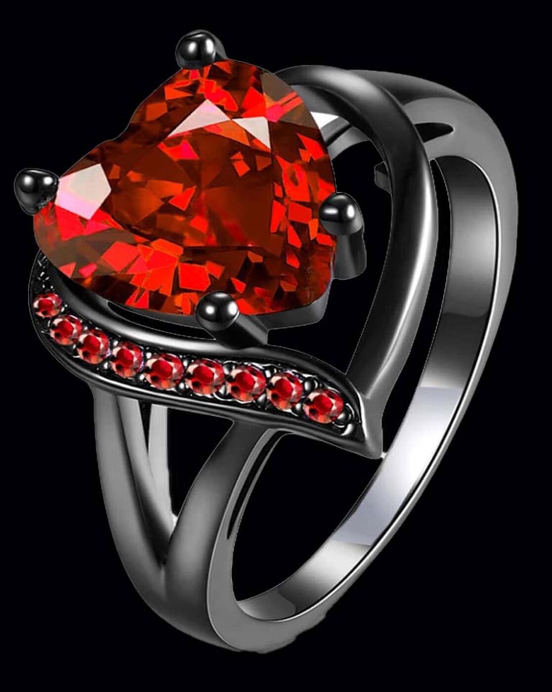 Red Bubble Heart Ring | Christina Alexiou Fine Jewelry