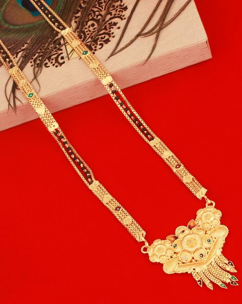 Ganthan design in on sale gold long latest