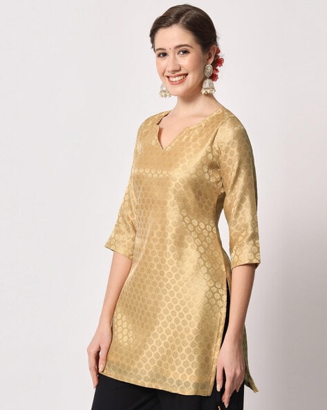 Buy Gold Kurtis & Tunics for Women by Studiorasa Online | Ajio.com