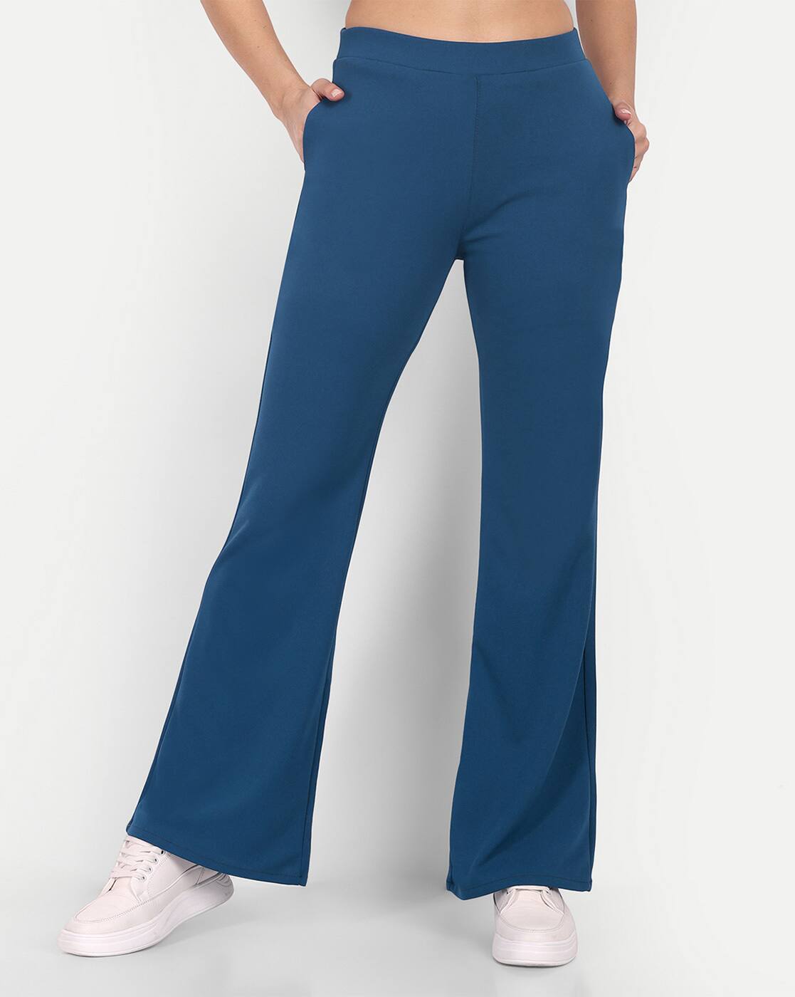 Buy Blue Trousers u0026 Pants for Women by Broadstar Online | Ajio.com