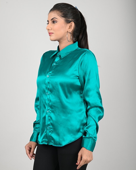 Buy Teal Shirts for Women by KARA ART HOUSE Online