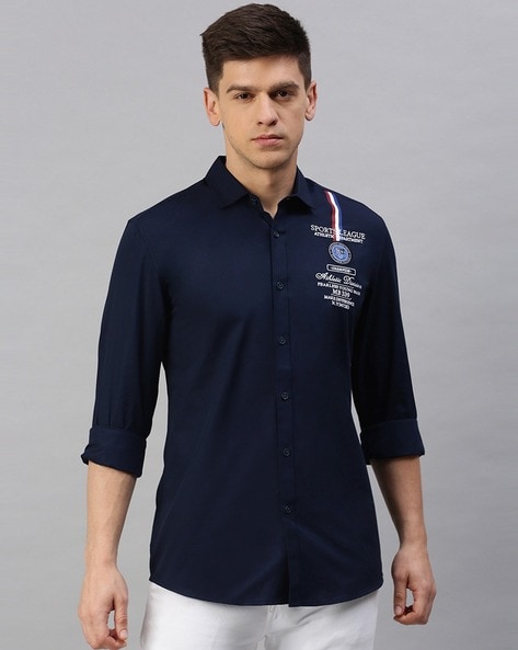 Buy Navy Shirts for Men by CP BRO Online