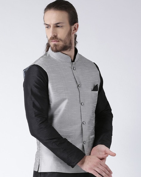 Buy DUNDUBHI SILVER NEHRU JACKETS Online at Best Prices in India - JioMart.