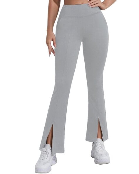 Boot Cut High Waisted Leggings Grey