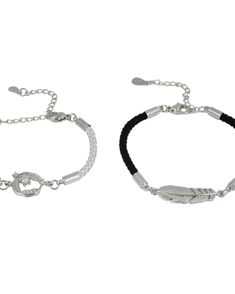 2pcs/set Custom Carving Name Bracelet Magnet Heart Pendant Bracelet Couple  Jewel | eBay