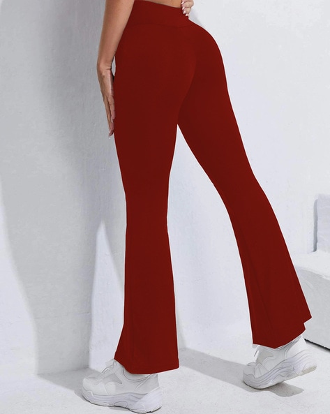 Buy Maroon Trousers & Pants for Women by Sugathari Online