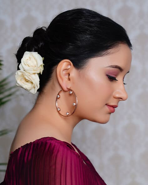 Buy Rose Gold-Toned Earrings for Women by DESIGNBOX Online
