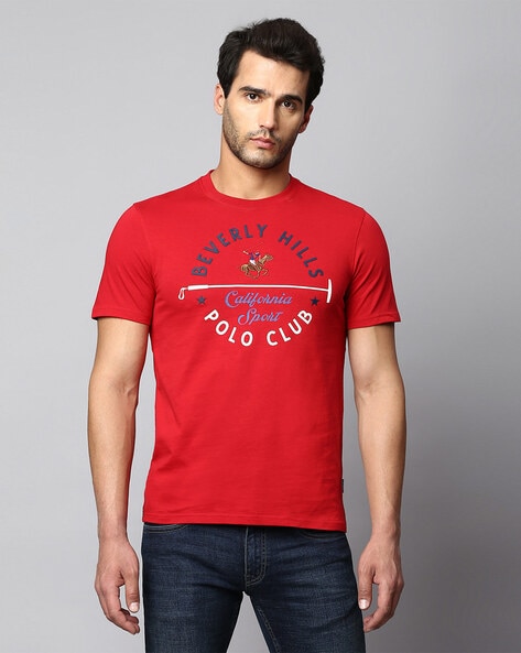 TH Monogram Modern Crew Neck T-Shirt, Red