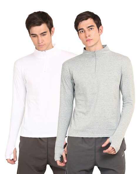Round Full Sleeves Men Thumbhole T-Shirt, Size: S-XL at Rs 250 in