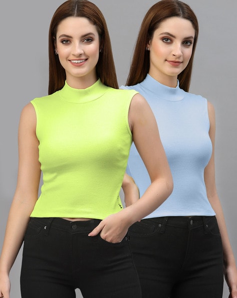 Buy Green & Turquoise Tops for Women by FRISKERS Online