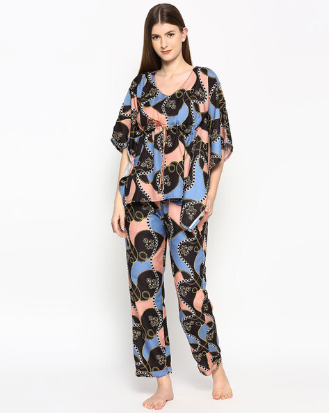 Buy Multicoloured Night LoungeWearSets for Women by Pyjama Party